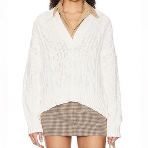 Denimist Montauk Cable Knit Split Neck